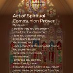 Act of Spiritual Communion Prayer Card